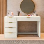 Penteadeira Com Porta Objetos E 5 Gavetas Vita Yescasa Off White - Imagem 3