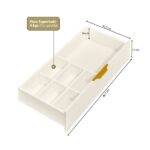 Penteadeira Com Porta Objetos E 5 Gavetas Vita Yescasa Off White - Imagem 9