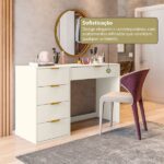 Penteadeira Com Porta Objetos E 5 Gavetas Vita Yescasa Off White - Imagem 10