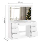 Penteadeira França Com Espelho Branco - Imagem 2