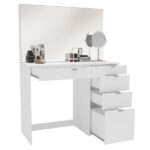 Penteadeira Linden 5 Gavetas Com Espelho Branco - Politorno - Imagem 4
