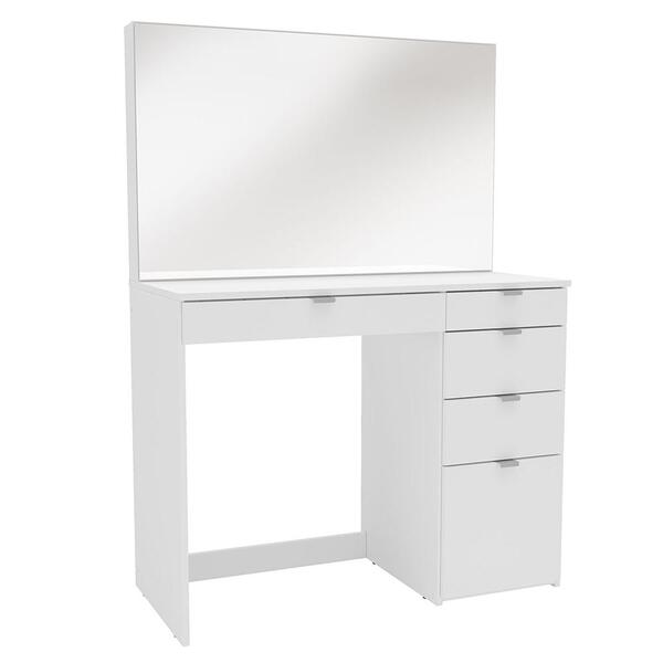 Penteadeira Linden 5 Gavetas Com Espelho Branco - Politorno - Imagem 6
