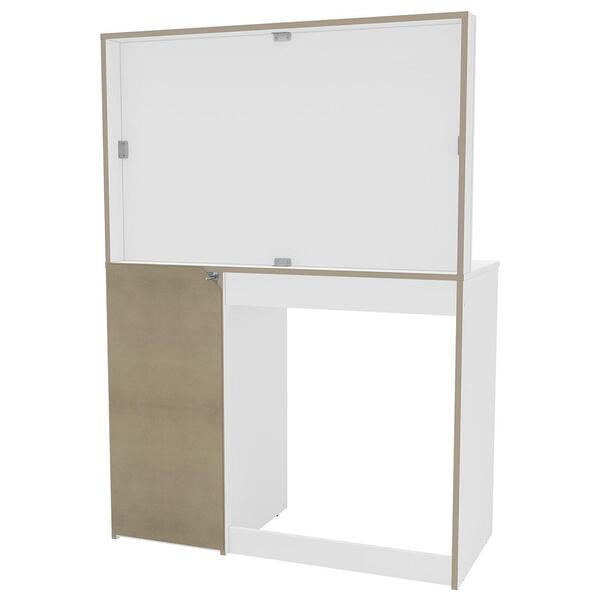 Penteadeira Linden 5 Gavetas Com Espelho Branco - Politorno - Imagem 7