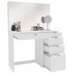 Penteadeira Linden 5 Gavetas Com Espelho Branco - Politorno - Imagem 8