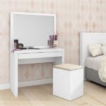 Penteadeira Madeira Branca 91,5x69,5x4,2cm Tecno Mobili