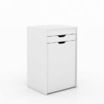 Penteadeira Madeira Branca Puff Rosa 108,8x51x12cm Tecno Mobili - Imagem 2