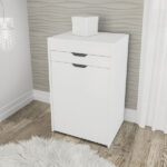 Penteadeira Madeira Branca Puff Rosa 108,8x51x12cm Tecno Mobili - Imagem 5