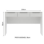 Penteadeira Madesa Camarim Carly com 3 Gavetas (Sem Painel) - Imagem 5