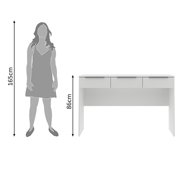 Penteadeira Madesa Camarim Carly com 3 Gavetas (Sem Painel) - Imagem 8