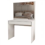 Penteadeira Magnifique 1 Gaveta Com Divisória E Espelho Branco - Panorama Móveis - Imagem 2