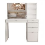 Penteadeira Maria 5 Gavetas 2 Prateleiras Branco - Panorama Móveis - Imagem 2