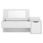 Penteadeira Suspensa Camarim Com Espelho Rouge Espresso Móveis Branco Fosco - Imagem 3