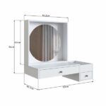 Penteadeira Suspensa Com Nicho Aberto Gaveta E Gavetão Es1001 Branco - Imagem 2