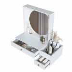 Penteadeira Suspensa Com Nicho Aberto Gaveta E Gavetão Es1001 Branco - Imagem 3