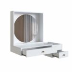 Penteadeira Suspensa Com Nicho Aberto Gaveta E Gavetão Es1001 Branco - Imagem 7