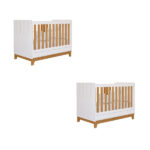 Quarto Bebê Gêmeos Com 2 Berços Mini Cama Liza Permobili - Imagem 3