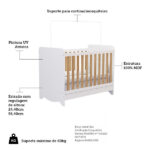 Quarto De Bebê Completo Com Berço Minicama Ben E Guarda Roupa Cômoda Smim New Mdf Móveis Peroba - Imagem 9