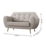 Sofá 2 Lugares Beegees Linho Cru - Imagem 4