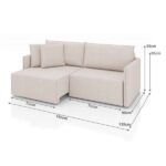 Sofá 2 Lugares Retrátil E Reclinável Malta Linho Cru 160 Cm - Imagem 2