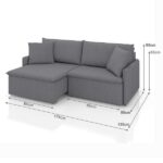 Sofá 2 Lugares Retrátil E Reclinável Stilo Linho Grafite 174 Cm - Imagem 2