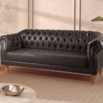 Sofá 3 Lugares Chesterfield Clássico Duque Preto