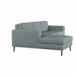 Sofá 3 Lugares Esquerdo Joy Com Chaise Esquerdo Pé Palito Linho Cotton Cinza - Imagem 4