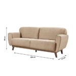 Sofá 3 Lugares Floret Linho Palha - Imagem 2