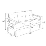 Sofá 3 Lugares Madeira Maciça Liz Multimóveis Cr7000.t62 Imbuia/bege - Imagem 11