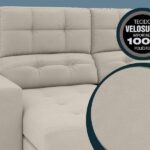 Sofá 3 Lugares Net Jobim Assento Retrátil E Reclinável Areia 2,05m (l) - Imagem 4