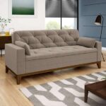 Sofá 3 Lugares Nevada I Suede Bege - Imagem 2