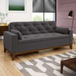 Sofá 3 Lugares Nevada I Suede Cinza - Imagem 2