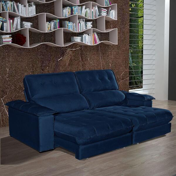 Sofá 4 Lugares 2,50m Retrátil E Reclinável Girona Bom Pastor - Imagem 6