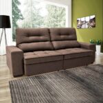 Sofá 4 Lugares Retrátil E Reclinável Com Baú Linoforte Artemis - Imagem 4