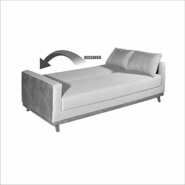 Sofá Cama 3 Lugares 2,05m Yara Bom Pastor - Imagem 4