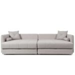 Sofá-cama Casal Sem Caixa 3 Lugares Prime Linho Cinza 230 Cm - Imagem 2