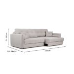 Sofá-cama Casal Sem Caixa 3 Lugares Prime Linho Cinza 230 Cm - Imagem 4