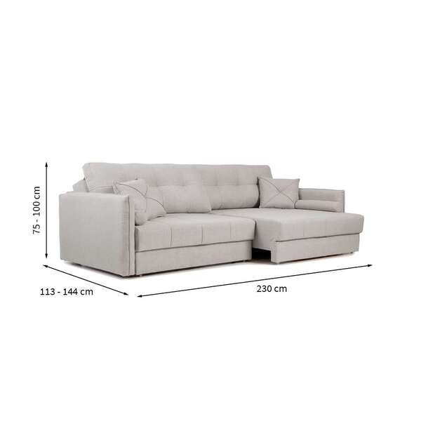 Sofá-cama Casal Sem Caixa 3 Lugares Prime Linho Cinza 230 Cm - Imagem 4