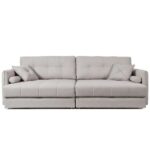 Sofá-cama Casal Sem Caixa 3 Lugares Prime Linho Cinza 230 Cm - Imagem 5