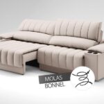 Sofá Com Porta Copos E Carregador Usb Retrátil E Reclinável Murano 2,00m Velosuede Areia - Imagem 2