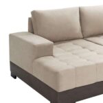 Sofá De Canto 5 Lugares Com Chaise Esquerdo Patrícia Suede Areia - Imagem 4