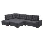 Sofá De Canto Leblon Veludo Grafite - Imagem 4