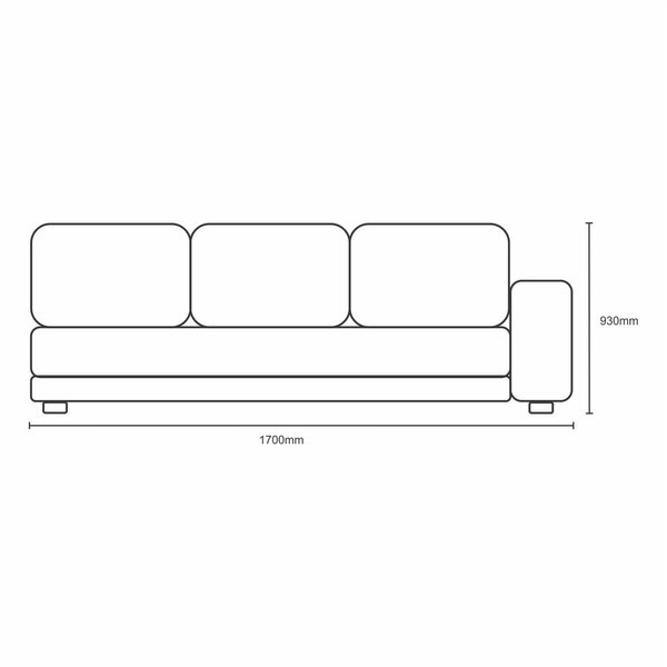 Sofá De Canto Para Sala De Estar 05 Lugares Londres Castor - Imagem 4