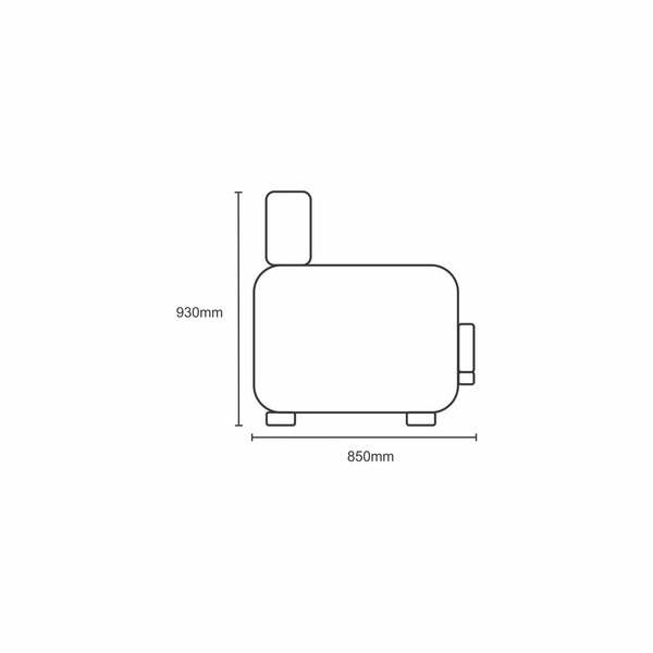 Sofá De Canto Para Sala De Estar 05 Lugares Londres Chumbo - Imagem 4