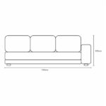 Sofá De Canto Para Sala De Estar 05 Lugares Londres Chumbo - Imagem 5