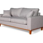 Sofa Living Istambul 3 Lugares Tecido Linho Champagne - Imagem 3