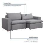 Sofá Retrátil 200cm Barcelona Linho/cinza - Imagem 7